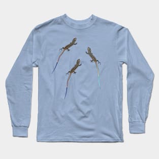 Blue Skinks Trio on the Way Up Long Sleeve T-Shirt